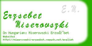 erzsebet miserovszki business card